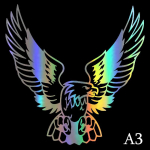 3D-autokleebis Kotkas autol Naljakad metsloomade kleebised ja viny-sildid