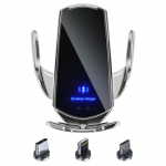 Auto juhtmevaba laadimise mobiiltelefoni hoidik Induktsioon avamine ja sulgemine Car Navigaatori kronsteini mobiiltelefoni hoidik h&otilde;be