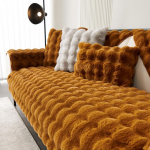 Paksendatud pl&uuml;&uuml;sist diivanikate Talvej&auml;nes Plush soe diivanipadi libisemiskindel seljatugi padi diivan tolmukaunistus pehme mugav 70X70cm 1pc pruun
