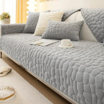 P&otilde;hjamaade &uuml;hev&auml;rviline talvine lambavilla diivanir&auml;tik paksenatud pl&uuml;&uuml;s pehme ja sile diivanikatted elutuppa libisemisvastane diivanikate 30x50cm pillowcase helehall v&auml;rv