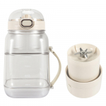 &Uuml;he nupuga kaasaskantav mahlapressi pudel, juhtmevaba laadimine, multifunktsionaalne k&ouml;&ouml;giviljasegisti spordimahlapressi tass valge