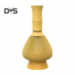 Silikoonist Matcha vispliga toiduainete segisti Matcha rohelise tee pulbri jaoks, vastupidav kuumuskindel t&ouml;&ouml;riist koos alusega kollane