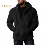 Talvine meeste kampsun kapuutsiga t&otilde;mblukuga pikad varrukad Pingutusn&ouml;&ouml;r Paks pl&uuml;&uuml;s &uuml;hev&auml;rviline kampsun taskud keskmise pikkusega v&auml;listingimustes termiline mantel L pruun