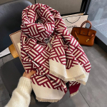 S&uuml;gis- ja talvine uus kahepoolne paksendatud, sooja imitatsiooniga ka&scaron;miirist sall, mis hoiab soojas mantliga v&auml;lisriietust 65*185cm