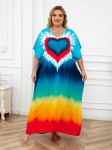 EDOLYNSA Pink Leopard Kaftan Plus Size Suvine Long Beach Kleit Naiste Kodur&otilde;ivad Riietus Ujumiskost&uuml;&uuml;m Cover Up Loose Caftan One Size mitmev&auml;rviline