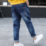 4-11 aastased Lapsed Kevad S&uuml;gis Riided Poiste Teksap&uuml;ksid Laste Denim Pikad P&uuml;ksid Vabaaja P&uuml;ksid Noore Poisi Venivad Teksad 140