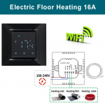 Tuya Nutikas Kodu Termostaat Wifi Temperatuuriregulaator P&otilde;randak&uuml;te Digitaalne Termoregulaator Google Home'iga GB must