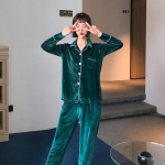 Sametine siidist pidžaama komplekt naiste s&uuml;giseks ja talveks 2 osaline kodu&uuml;likond magamisriided kevadine koduteenindus 5XL