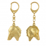 Azawakh, Tuareg Sloughi II - Gilded key ring with dog in gift box, handbag decoration, luxury accessory by Art-Dog brand