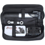 Jalgrattarehvide paranduskomplekt Veekindel jalgratta sadulakott ja minipump ning 7-&uuml;hes multifunktsionaalne jalgrattarehvi sidevarras ja isekleepuv leht must