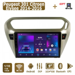Android Carplay autoraadio Peugeot 301 Citroen Elysee 2014-2016 multimeediapleieri ja peakomplekti stereo, GPS-navigatsioon, BT, WIFI, 2+32GB 1+16GB h&otilde;be