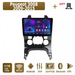Android autoraadio Peugeot 3008 2009-2015 multimeediapleieri ja peakomplekti stereo, GPS-navigatsiooniga, Bluetoothi, WIFI-ga, 1+16 GB 1+16GB,A