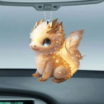 Halloweeni j&otilde;ulud loominguline 2D akr&uuml;&uuml;l mood armas mini kuldne draakon auto tahavaatepeegli ripats A