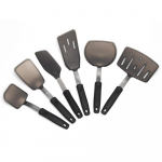 6 tk spaatlid silikoonist piludega keerajad toiduvalmistamiseks k&uuml;psetamiseks kala spaatel mitmeotstarbeline silikoonist k&ouml;&ouml;gispaatel Grey 6pcs
