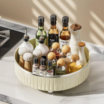 P&ouml;&ouml;rlev parf&uuml;&uuml;mikorder kummutile Kerge luksuslik nahahoolduse kosmeetikavahend PET-vannitoa hoiustamisalus valge