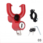 Metallist mootorratta kiiver, lukk jalgratta juhtrauda kiiver vargusvastane turvaluku tarvikud koos konksudega, kaks v&otilde;tit ja toru must