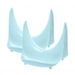 2 tk multifunktsionaalne potikaane riiul h&otilde;lpsasti kasutatav plastikust majapidamislusikapanni kaanehoidja k&ouml;&ouml;gi jaoks sinine