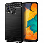 Pehme telefoni&uuml;mbris Samsung Galaxy A40 p&otilde;rutuskindel silikoon&uuml;mbris Galaxy a40 s&uuml;sinikkiust tagakaas Coque Fundas jaoks Samsung A40 must