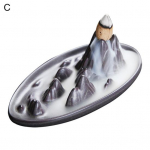 Teahouse Waterfall Lotus Censer Home Backflow viirukip&otilde;leti keraamiline kaunistus C