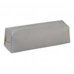 Vastupidav kunstnahast pliiatsikott sileda lukuga kompaktne kaasaskantav kirjatarvete kott kodukooli jaoks helesinine v&auml;rv