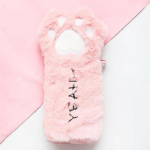 1 tk Kawaii Plush Cat Claw Paw pliiatsi&uuml;mbris, suure mahutavusega pliiatsikotid pliiatsikarp pruun