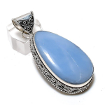 Natural Angelite Stone Gemstone 925 Sterling Silver Jewelry Pendant 2.44 f4c31