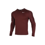 Nike Dri-FIT Jooksutreeningu T-s&auml;rk &uuml;mmarguse kaelusega, pikkade varrukatega, meestele, punane CU6072-624 L black