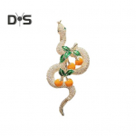 Uusaasta Madu pross &Otilde;nnes&uuml;mbol Hurmaa Rhinestone Decor Chiense Zodiac Ussi aasta riided N&otilde;el ballipidu pidulikel s&uuml;ndmustel pross kuldne