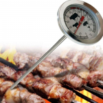 Roostevabast terasest taskusondiga termomeetri m&otilde;&otilde;tur BBQ-lihatoidu k&ouml;&ouml;gis k&uuml;psetamiseks