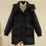 Talvised pikad parkad naistele 2023. aasta uus mood talve naiste k&uuml;lma mantliga kapuutsiga &uuml;hev&auml;rvilised paksud soojad korea stiilis jakid XL khaki