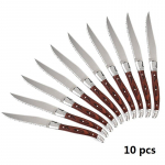 Laguiole stiilis roostevabast terasest steakinoad puidust k&auml;epidemega, Jaapani s&ouml;&ouml;giriistad, &otilde;htus&ouml;&ouml;k, s&ouml;&ouml;giriistad, restorani lauan&otilde;ud, s&ouml;&ouml;giriistad 2/4/6/10 tk