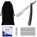 Juuksuri sirge servaga raseerija 100 tk. Professionaalse sirge teraga raseerija meeste stiilit&ouml;&ouml;riistadega must