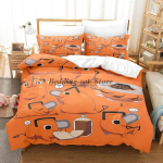 Mootorsaeinimene Pochita Voodipesukomplekt &Uuml;heinimese Twin T&auml;is Queen King Suurusega Voodikomplekt T&auml;iskasvanu Laste Magamistoa Tekikoti Komplektid SPY&times;FAMILY EU Single 135x200cm