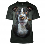 Summer Trend Animal Dog 3D HD Prinditud T-s&auml;rk Fun Top Meeste vabaajar&otilde;ivad Hip Hop Kvaliteetne Crew Kaelusega l&uuml;hikeste varrukatega s&auml;rk6XL L