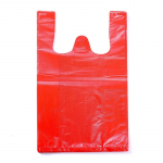 50 tk Punane kilekott Supermarket toidupoe kingituste ostukott, paks k&auml;epidemega Vest Kott K&ouml;&ouml;k hoiuruum Puhas pr&uuml;gikott 20x33cm&red