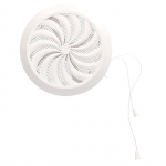 Grill d'a&eacute;ration KOTARBAU 100-150 mm lahtik&auml;iv, keeratav avec moustiquaire ronde blanche