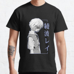 Suvised Meeste Mood vabaaja s&auml;rgid L&uuml;hikesed varrukad Rei Ayanami Evangelion Mustad Tees Suured T-s&auml;rgid S sinine