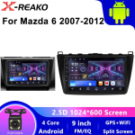 2din Android 13 autoraadio Mazda 6 GH 2007-2012 jaoks, juhtmevaba Carplay, multimeedia stereo m&auml;ngija, puuteekraan, GPS, DSP, FM autoradio 4 core 2GB+64GB carplay