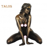 5-tolline seksikas naisekuju vaigust alasti naisekuju Kuju t&ouml;&ouml;lauale t&uuml;druku skulptuur &ouml;&ouml;kapile Mantel kunstihuvilistele ja kollektsion&auml;&auml;ridele pronksi