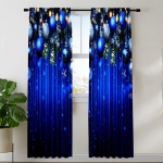 2TK H&auml;id j&otilde;ule Punane Uus aasta Kuldne pall Valge lumehelves Valgust filtreerivad kardinad Elutoa Magamistoa Akna Drapeerimiseks Dekoratsioon 132W240H(CM)2PCS&Grommet Top