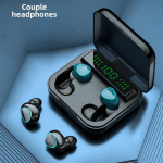 Juhtmeta Bluetooth 5.1 vee- ja higikindel LED-ekraan privaatrežiim TWS, puudutage m&otilde;lemat k&otilde;rva must