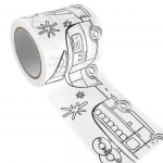 Masking tape large &agrave; colorier - Camionnettes 4,6 cm x 5 m