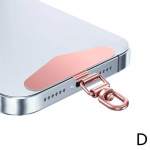 T&auml;iendatud 360-kraadine p&ouml;&ouml;ratav roostevabast terasest telefoni kinnitusklamber metallist plaastri tihend mobiiltelefoni kaelapaela turvaliidese t&uuml;kk Uus 1 PCS roosa