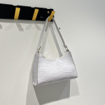 Krokodillimustriga kaenlaaukott Uus k&auml;ekott Kommunikatsioonikott Naiste mood mitmek&uuml;lgne &otilde;lakott valge