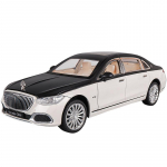 1/24 Benz Maybach S680 Sulamist Auto Diecast Metallist Mudel Heli ja Valgusega M&auml;nguauto Keskkonsooli Kaunistused Kogumine Laste M&auml;nguasjad valge/must