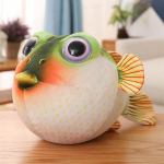 P&auml;riselu puhakala pehme m&auml;nguasi simulatsioon mereloomad puhurid topitud m&auml;nguasjad pehmed akvaariumi kalade nukud j&otilde;ulukingitused lastele about 26cm roheline