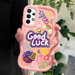 V&auml;rvitud mustriga Big Wave Edge pehmest silikoonmaterjalist Macaron telefoni&uuml;mbris, p&otilde;rutuskindel kaitsev kummist korpus Samsung Xiaomi Poco Redmi jaoks Redmi 14C 5G valge