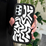 V&auml;rvitud mustriga Big Wave Edge pehmest silikoonmaterjalist Macaron telefoni&uuml;mbris, p&otilde;rutuskindel kaitsev kummist korpus Samsung Xiaomi Poco Redmi jaoks Samsung A04S valge