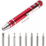 Multit&ouml;&ouml;riistaga k&auml;ep&auml;rase t&ouml;&ouml;riistapliiatsi kruvikeeraja kingitused 8-&uuml;hes magnetilise taskuga kruvikeeraja t&auml;ppisfunktsioon minividinate jaoks punane