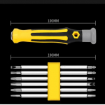 12-in-1 CR-V Karastatud Multifunktsionaalne Kruvikeerajakomplekt Spetsiaalse Kujuga, Plumi ja Kolmnurksete Kruvikeerajatega (6 t&uuml;kki)